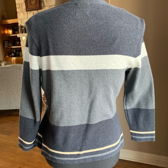 Laurie B. Shades of‎ Gray Striped Cardigan Set - Picture 2 of 14